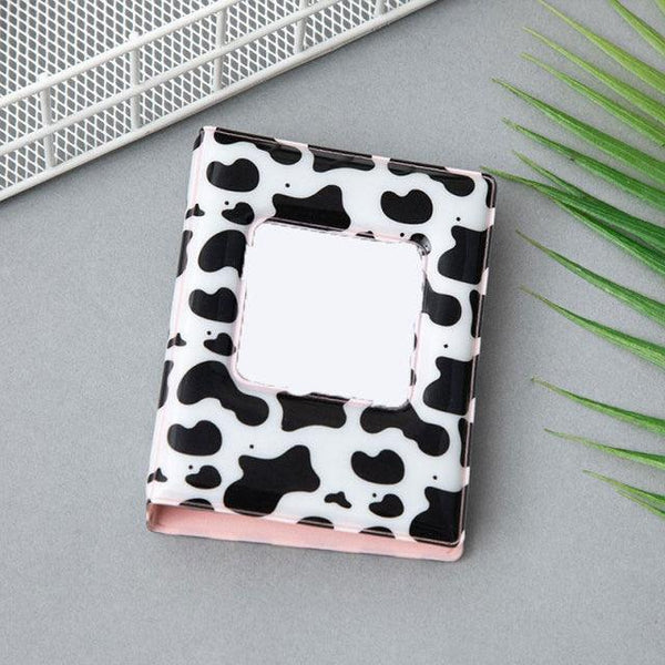 3 Inch Mini Photo Album 32 Pockets Square Hollow Card Holder Bronzing Stars Picture Storage Case PVC Photocard Holder DIY Photo Albums Birthday Gift Family Scrapbook Albums Family Anniversary Gift For Couple