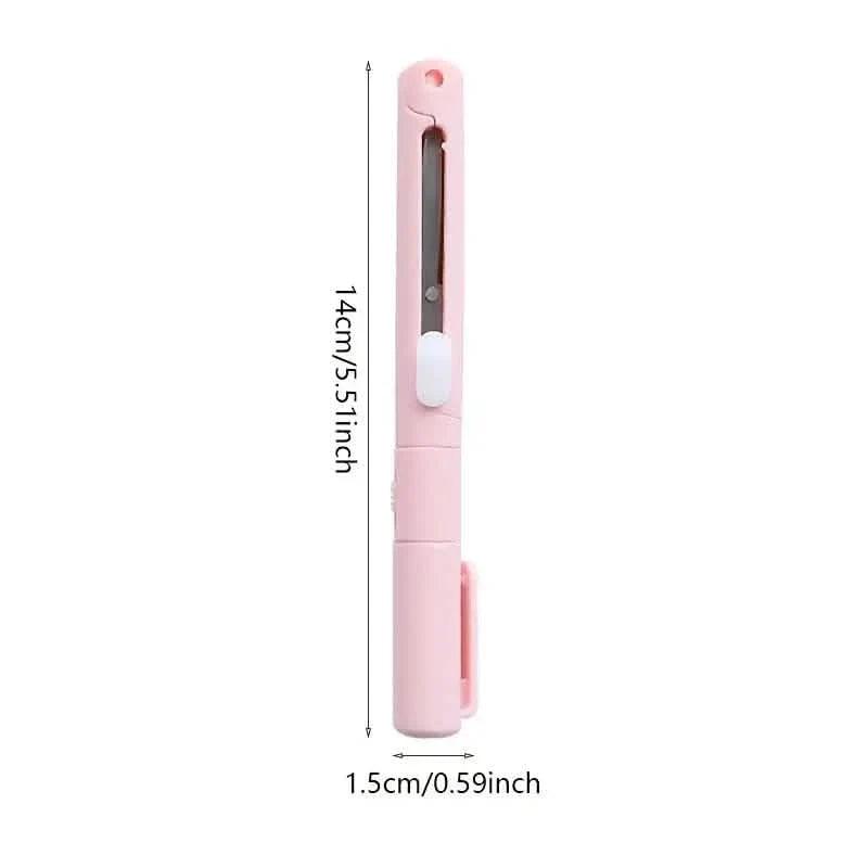 3-Pack: 2-in-1 Pen Style Scissors with Paper Cutter