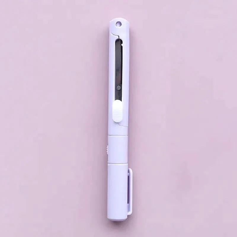 3-Pack: 2-in-1 Pen Style Scissors with Paper Cutter