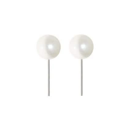 3-Pack: 8 MM Faux Pearl Stud Earrings