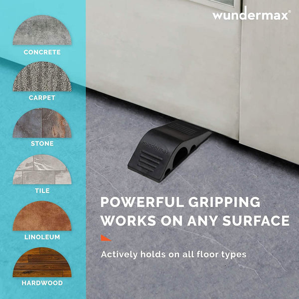 3-Pack: Wundermax Rubber Security Door Stoppers