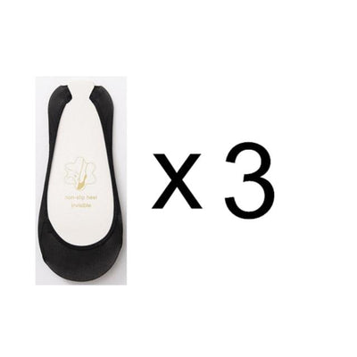 3 Pairs Invisible Boat Socks Women Summer Silicone Non-Slip Socks for High Invisible Heels Ice Silk Socks for Women