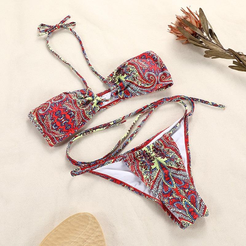 3-Piece Bikinis Suit Halter Polka Dot Swimwear Women Beachwear Women's 3 Piece Bikini Set Swimsuit Cover Ups Sheer Sarongs Beach Wrap Skirt Bathing Suit Swimsuit Female Holiday Beach Skirt Bikini Set