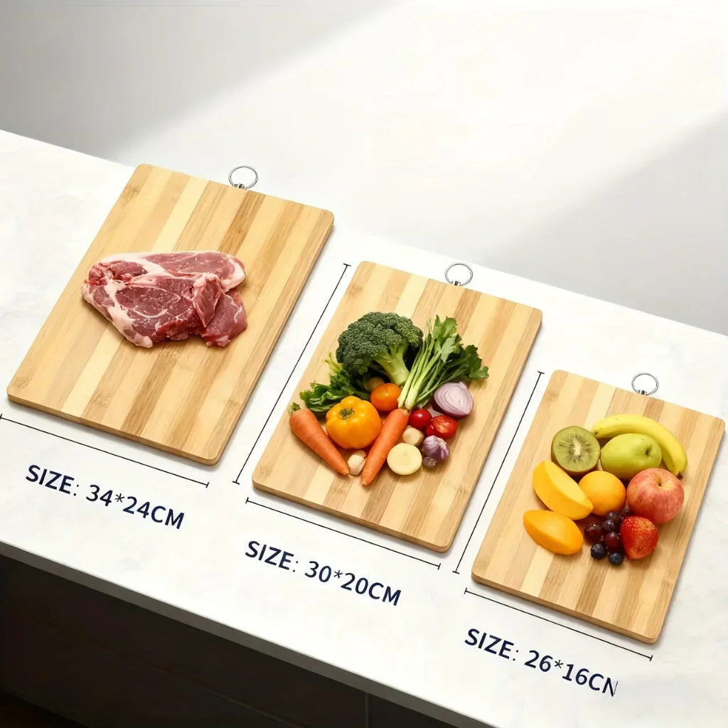Bamboo Cutting Board Set Double-Sided Thickened Chopping Boards