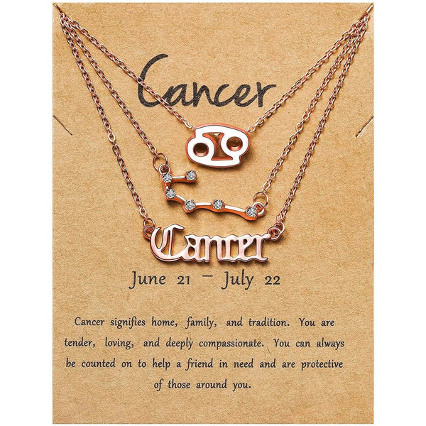 3-Piece: Constellation Zodiac Layer Necklaces