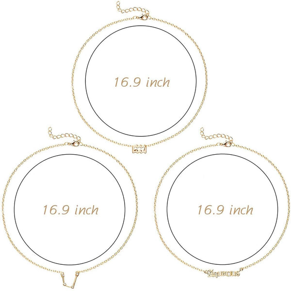 3-Piece: Constellation Zodiac Layer Necklaces