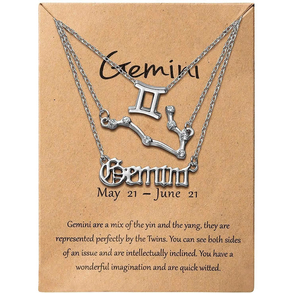 3-Piece: Constellation Zodiac Layer Necklaces
