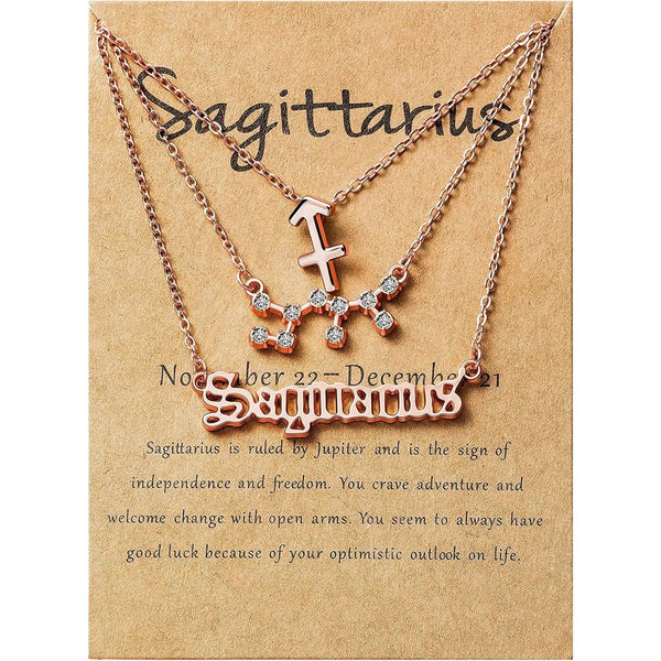 3-Piece: Constellation Zodiac Layer Necklaces