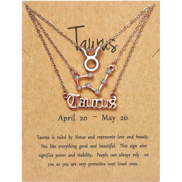 3-Piece: Constellation Zodiac Layer Necklaces