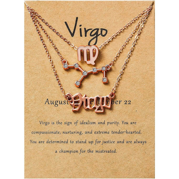 3-Piece: Constellation Zodiac Layer Necklaces