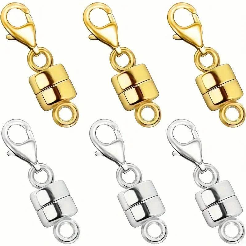 3-Piece: Magnetic Lobster Clasp Necklace Converter with Strong Magnetic Closure