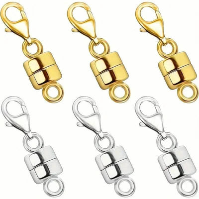 3-Piece: Magnetic Lobster Clasp Necklace Converter with Strong Magnetic Closure