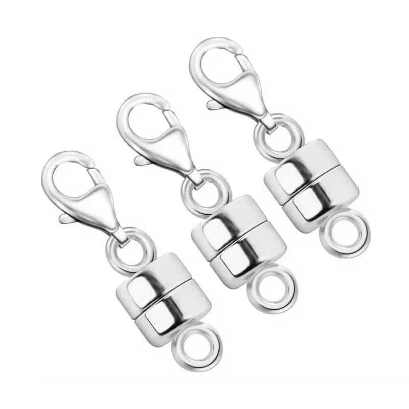 3-Piece: Magnetic Lobster Clasp Necklace Converter with Strong Magnetic Closure