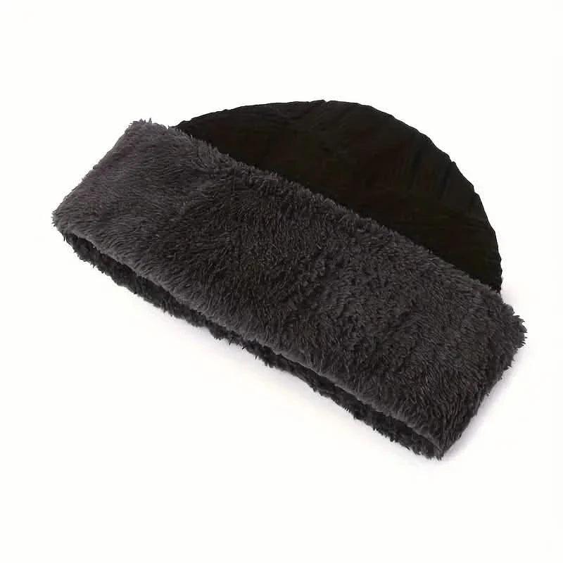 3-Piece Set: Infinity Scarf Autumn Winter, Thickened Warm Knit Beanie and Touchscreen Gloves Neck Gaiter