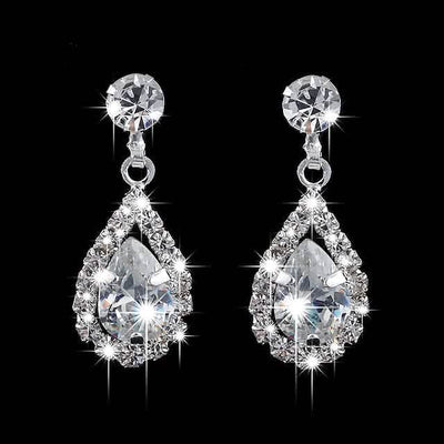 3-Piece: Women's Diamond Cubic Zirconia Necklace Earrings Set