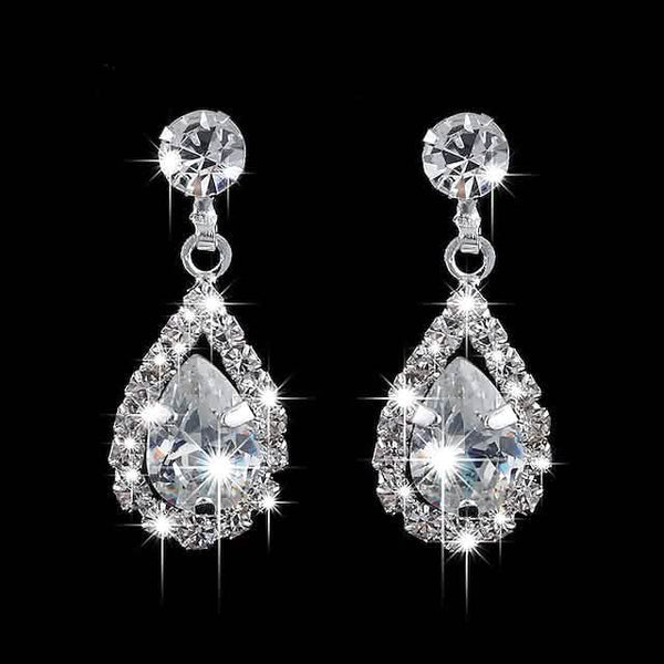 3-Piece: Women's Diamond Cubic Zirconia Necklace Earrings Set