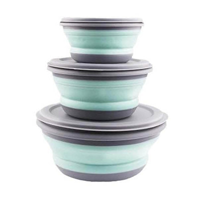 3-Pieces: Folding Camping Bowl Set