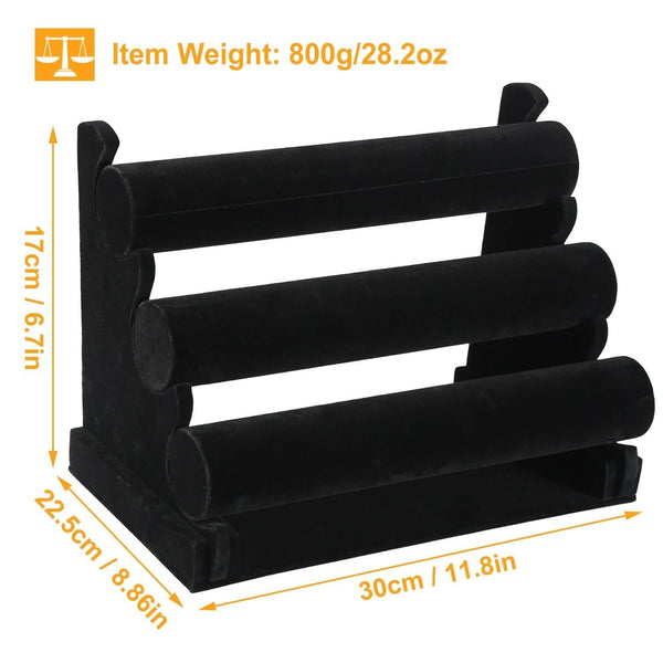 3-Tier Velvet Jewelry Stand