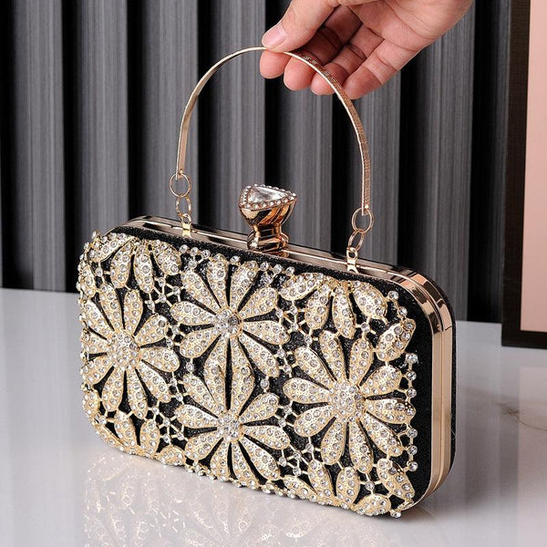 Sparkling Rhinestone Evening Clutch – Diamond Dress Bag