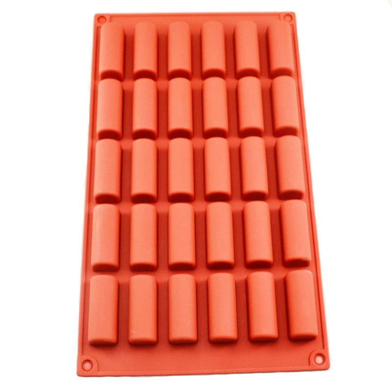 30 Holes Silicone Cake Mold Chocolate Cake Baking Decorating Tools Desserts Cakes Mould Candy Bakeware Molds Mini Cake Pan Candy Molds Break-Apart Silicone Chocolate Mold