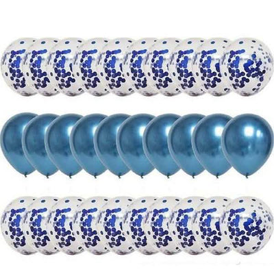 30-Pieces: Colorful Paper Latex Balloon Party Supplies