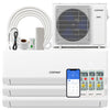30000 BTU 3 Zone 23 SEER2 Mini Split Air Conditioner Wifi Enabled with Heat Pump-7K + 9K + 9K