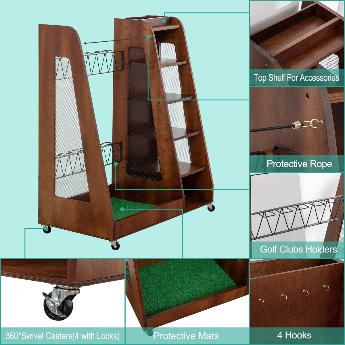 Golf Bag Organizer for Garage
