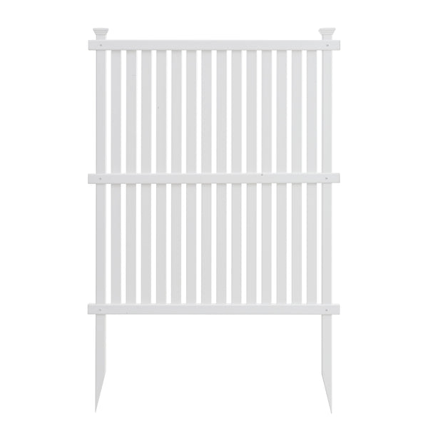 Privacy Screen Panels Kit Air Conditioner Trash Can Enclosure Vinyl white color