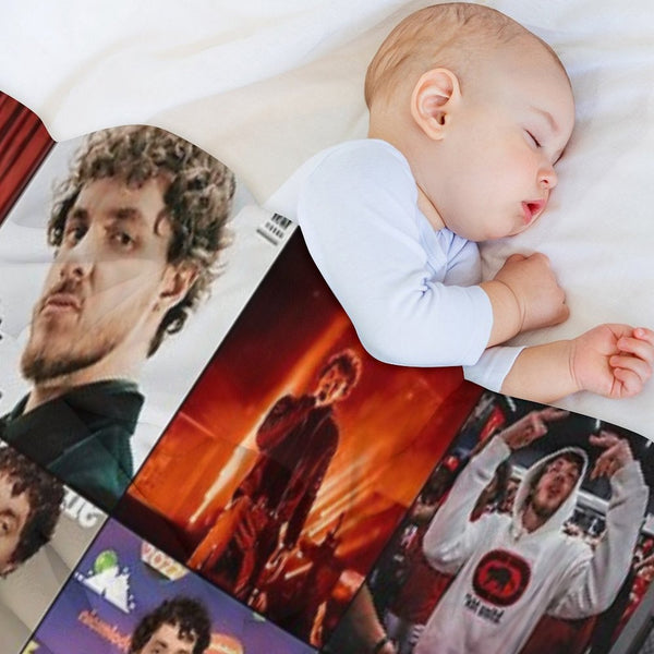 Jack Harlow Photo Collage Sustainable Throw Blanket
