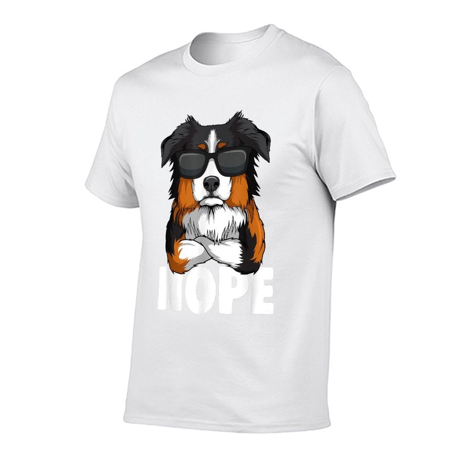 Australian Shepherd Aussie Dog  Rolled Sleeves T-Shirt