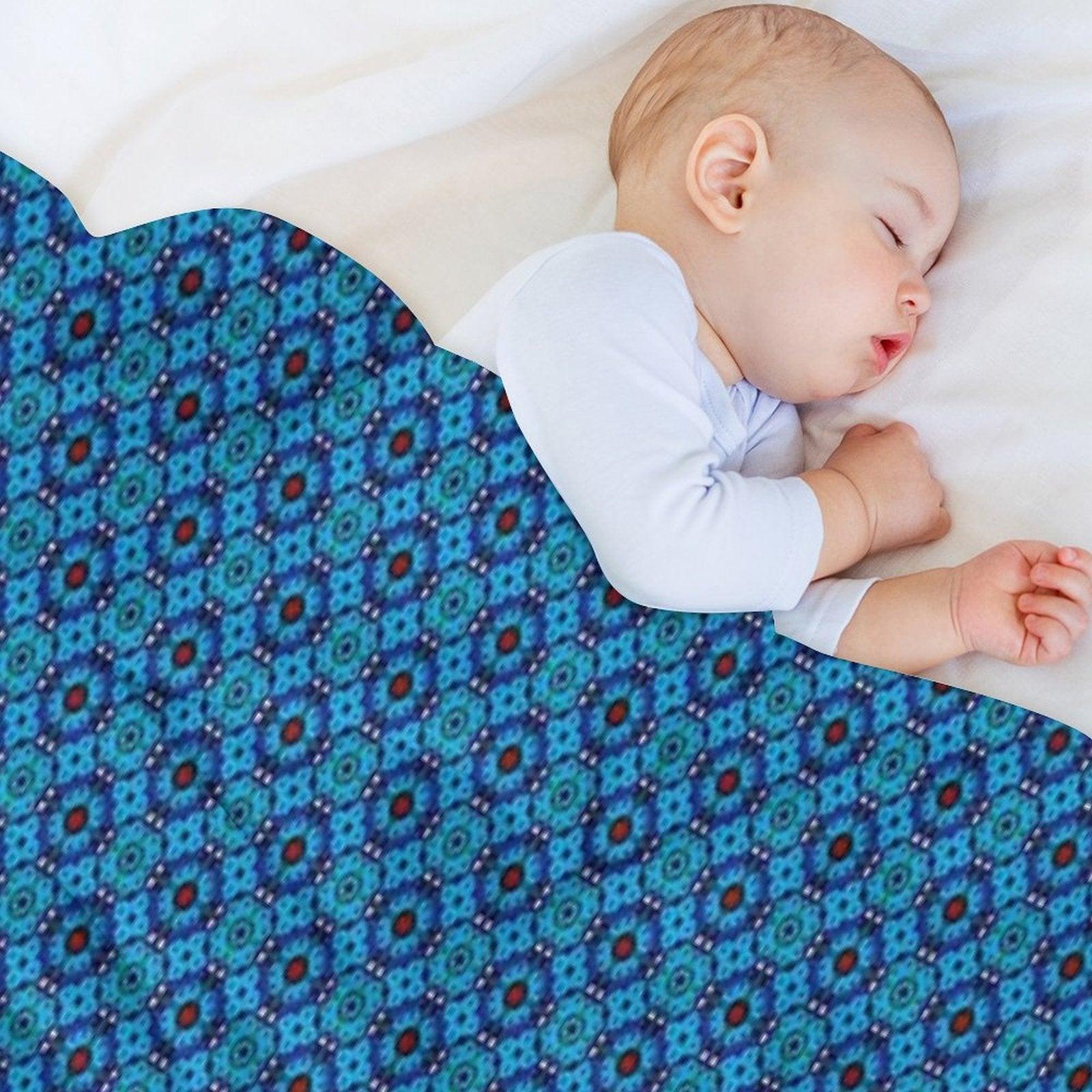 Blue Petal Medallions Throw Blanket