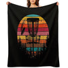 Vintage Disc Golf Frisbee Golf Disc Sport Eco-conscious Throw Blanket