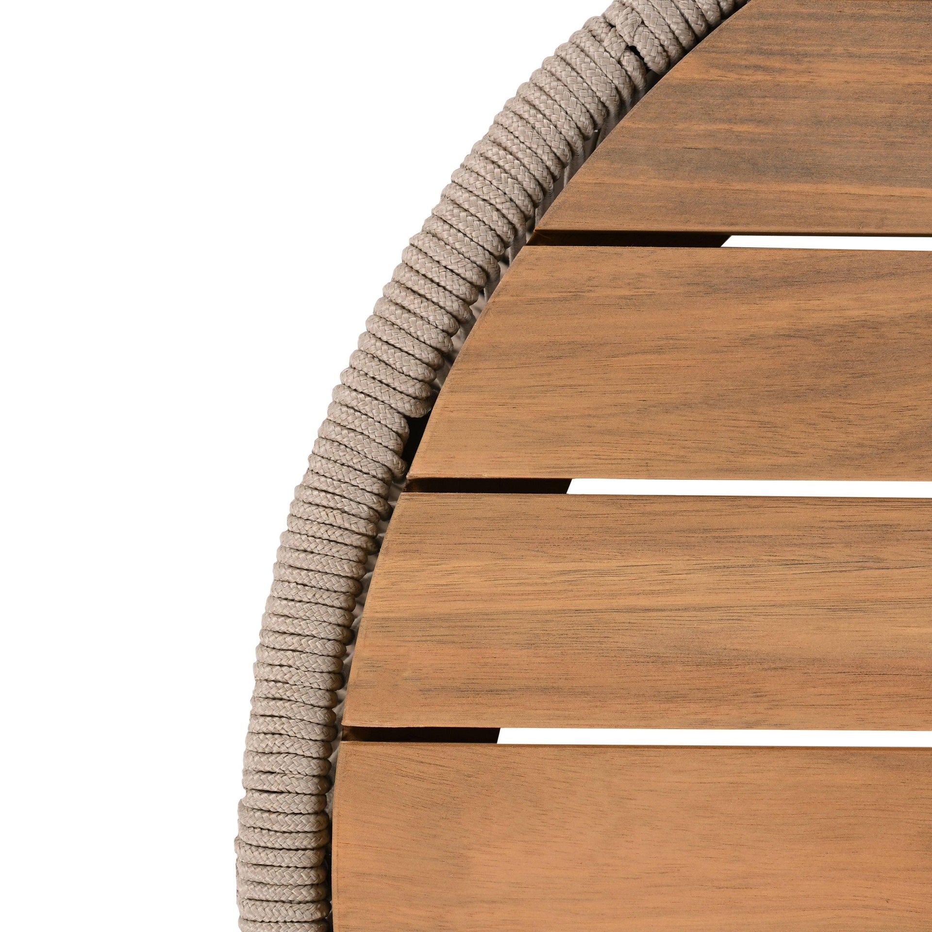 Outdoor Rattan Rope & Acacia Wood Coffee Table