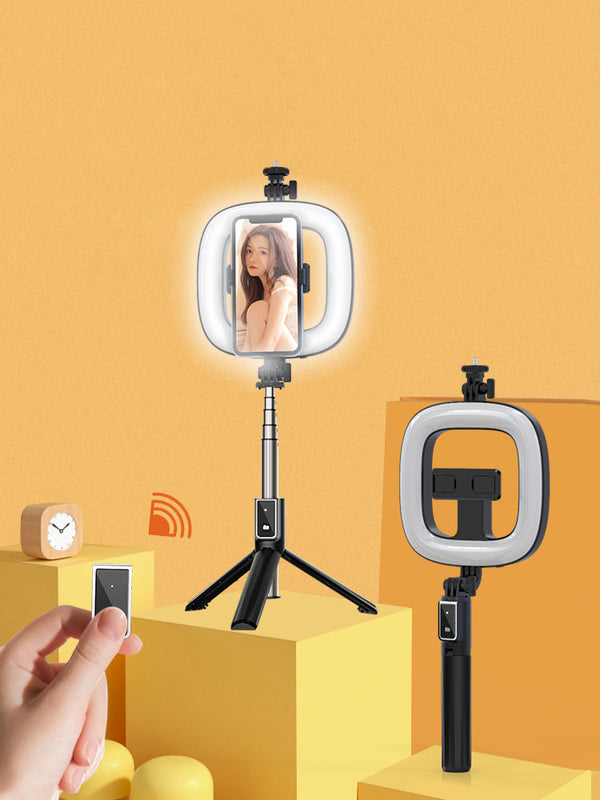 New P40D Square Fill Light Selfie Stick Portable 6 Inches Fill Light Anchor Beauty Light Live Support