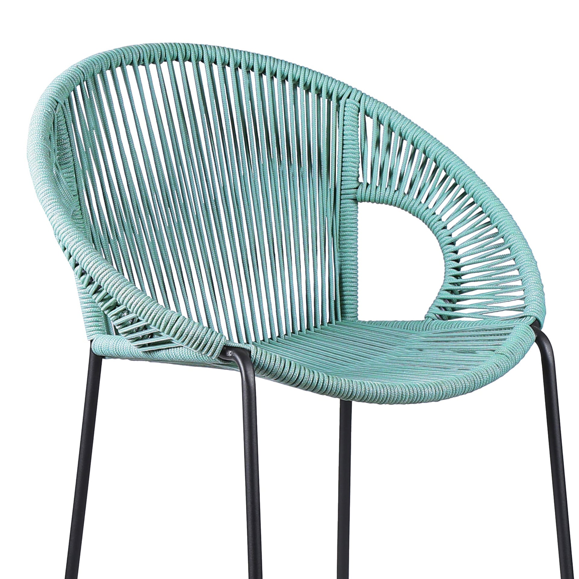 Acapulco 30' Indoor Outdoor Steel Bar Stool with Wasabi Rope