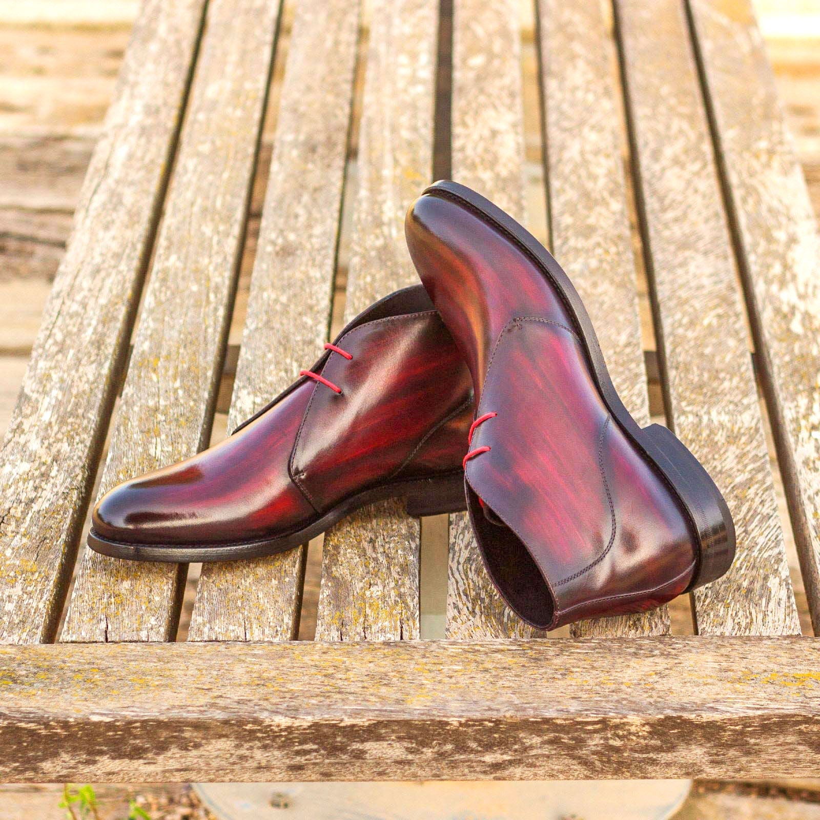 Quareira - Patina leather chukka boots