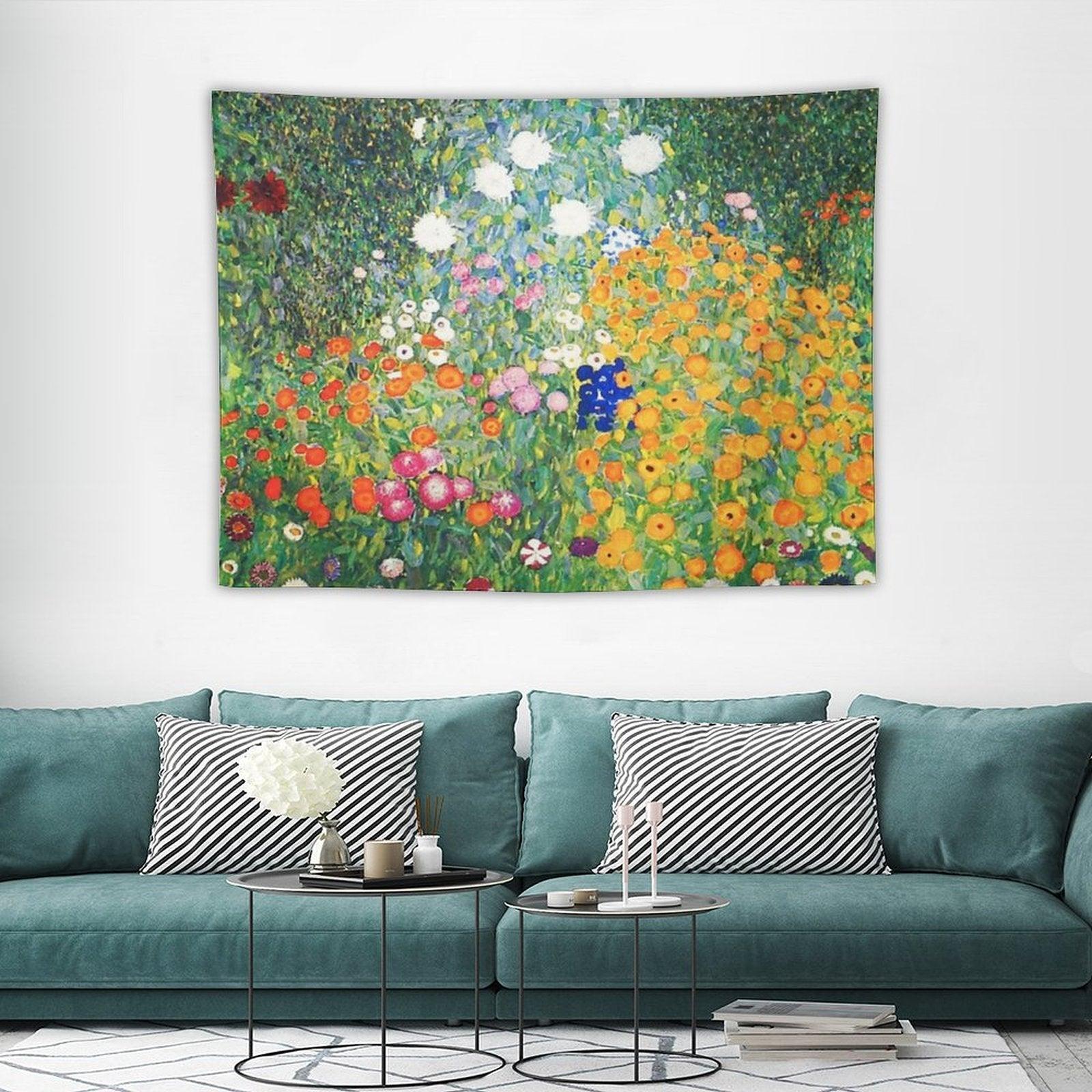 Flower Garden by Gustav Klimt Tapestry