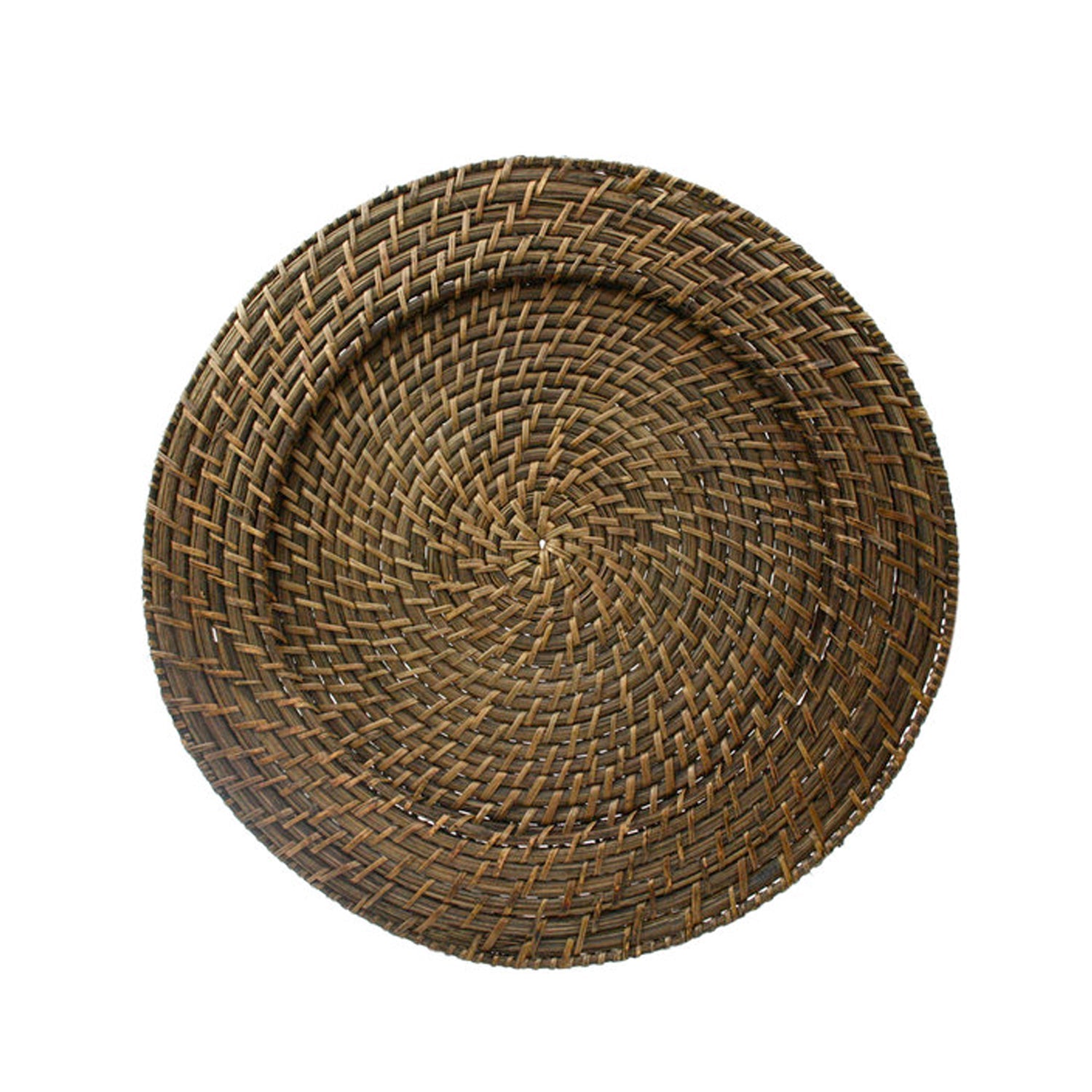 SET OF 4 ROUND RATTAN CHARGER 13