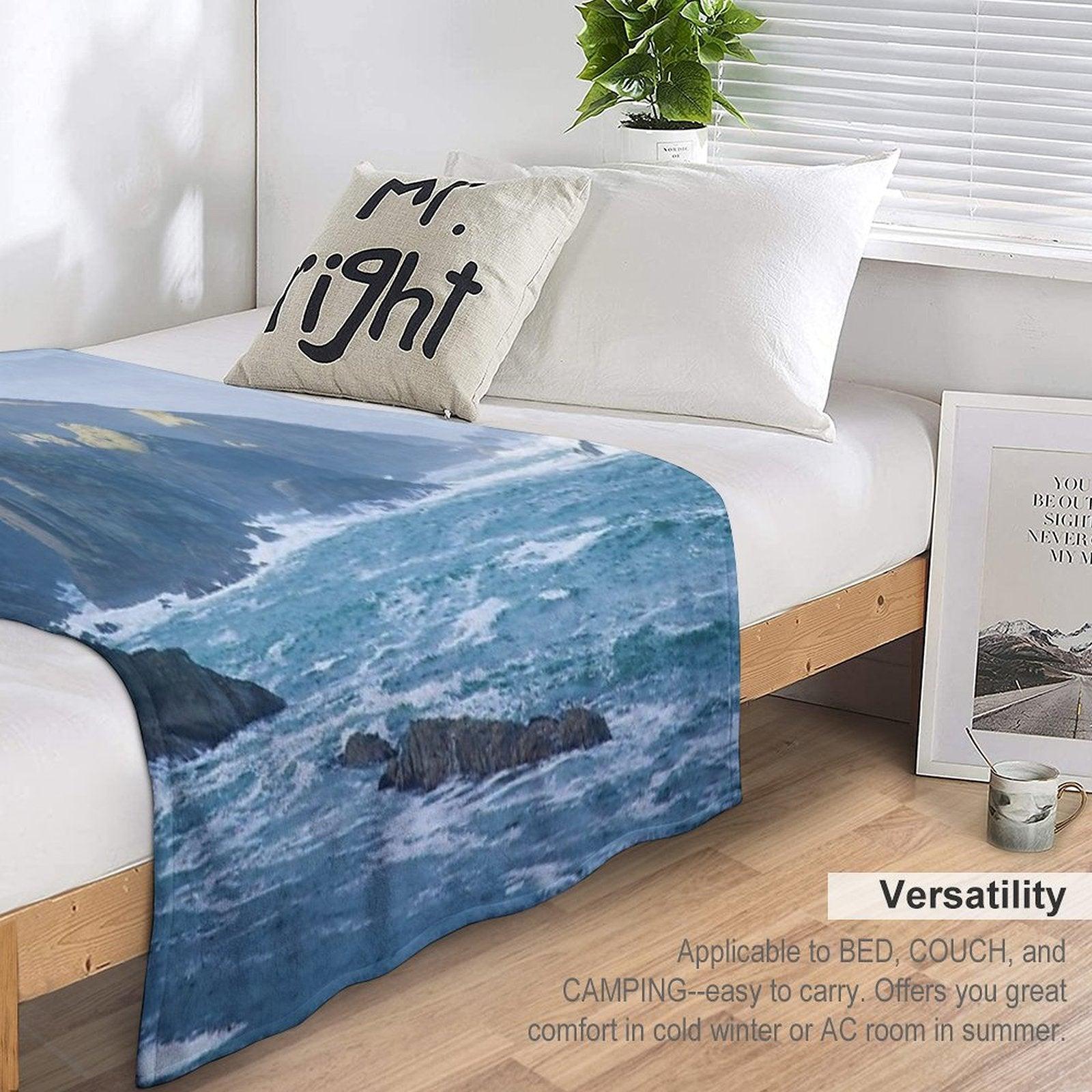 Cliffs at Port, Glencolmcille Throw Blanket