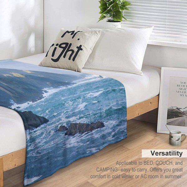 Cliffs at Port, Glencolmcille Throw Blanket