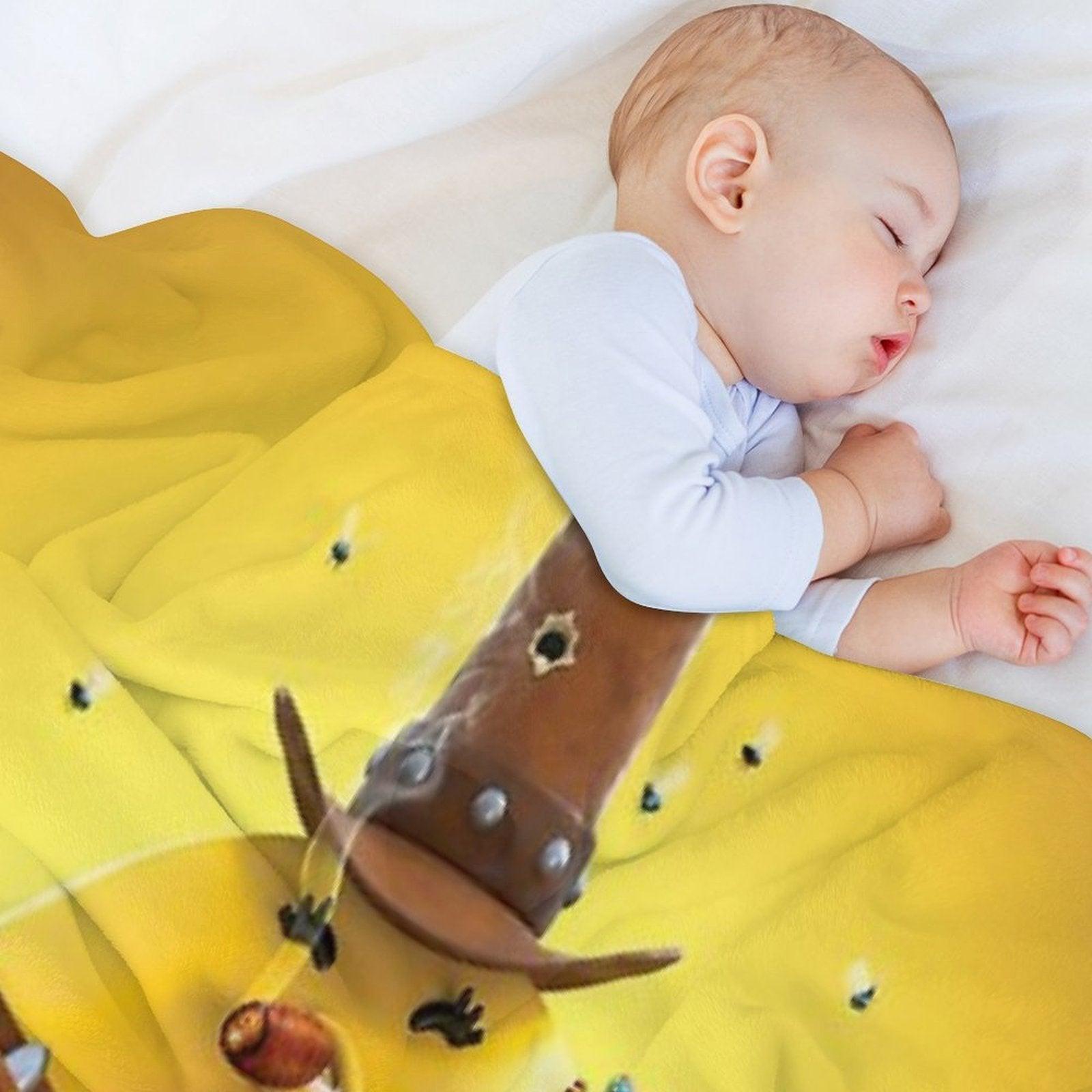 Daisy Donut Goes West Throw Blanket