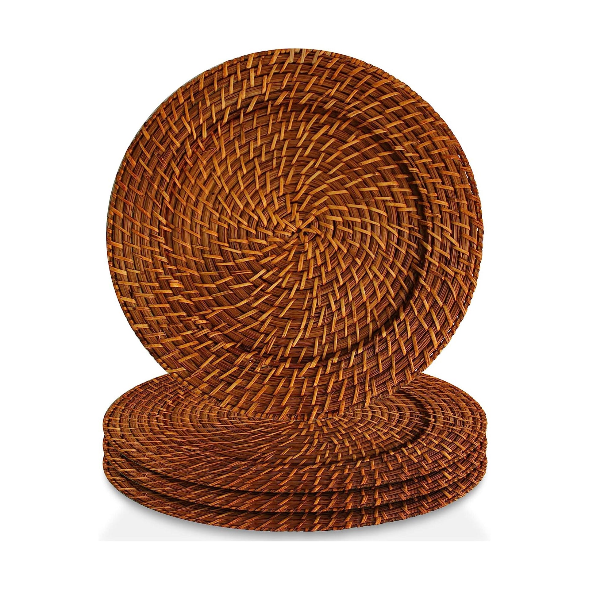 HARVEST RATTAN CHARGER SET OF 4