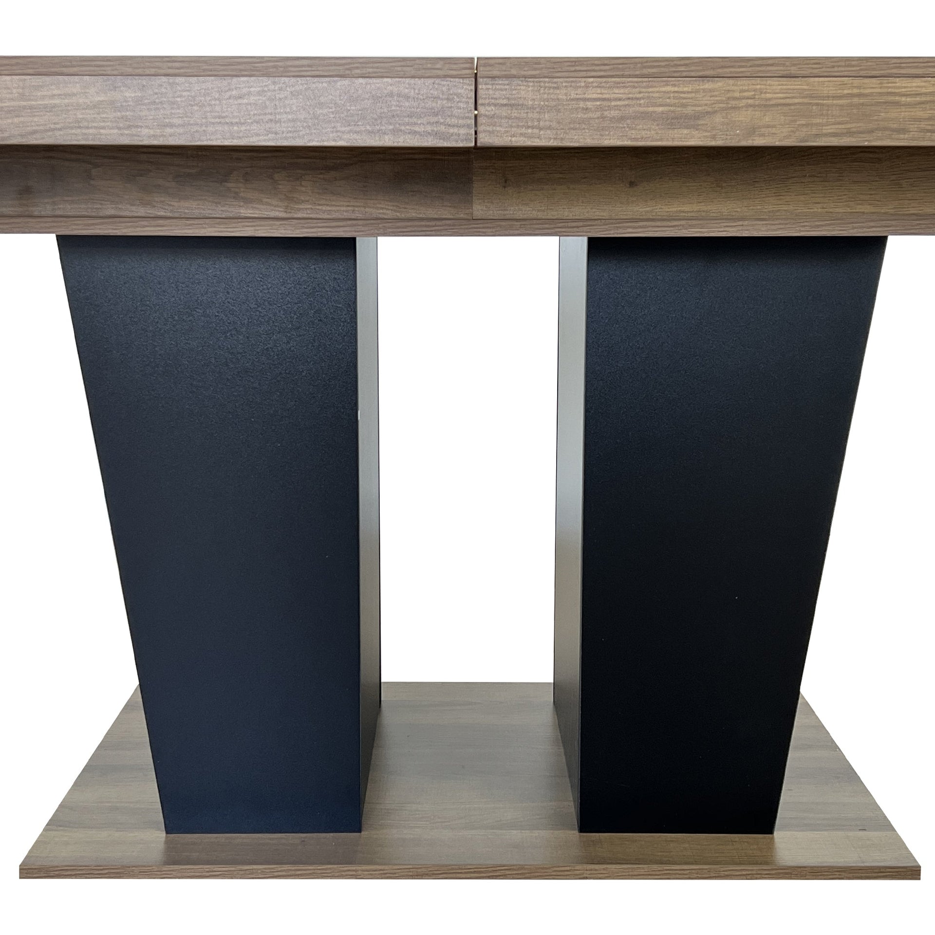 Beige and Brown Extendable Dining Table