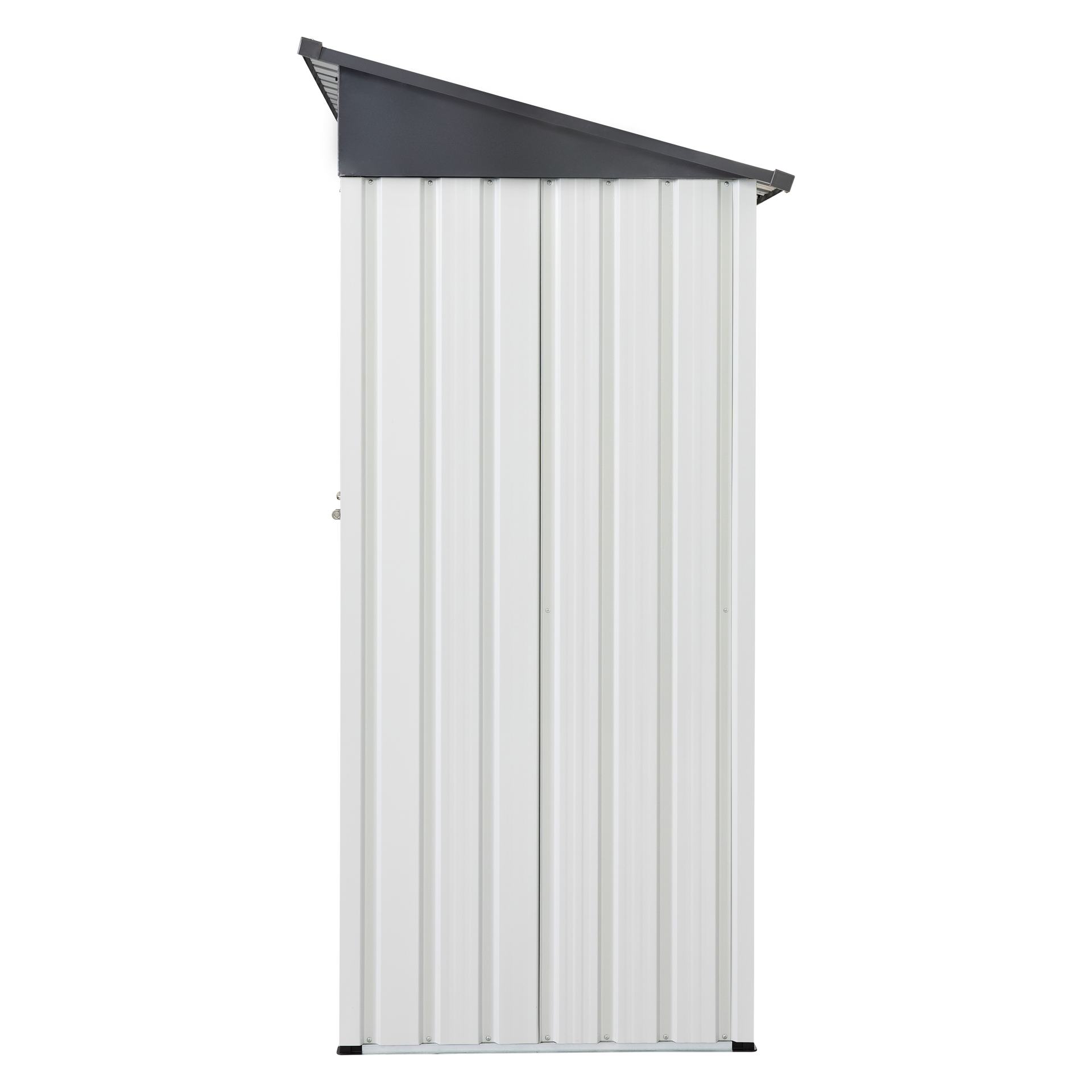 XWT016 Garden Metal Storage Lifter Shed Gray White 5x3x6ft outdoor storing tools Rainproof Hinge door version