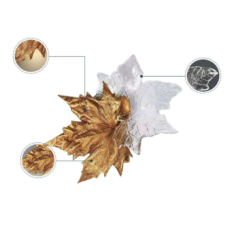 Leaf-shaped Crystal Wall Light