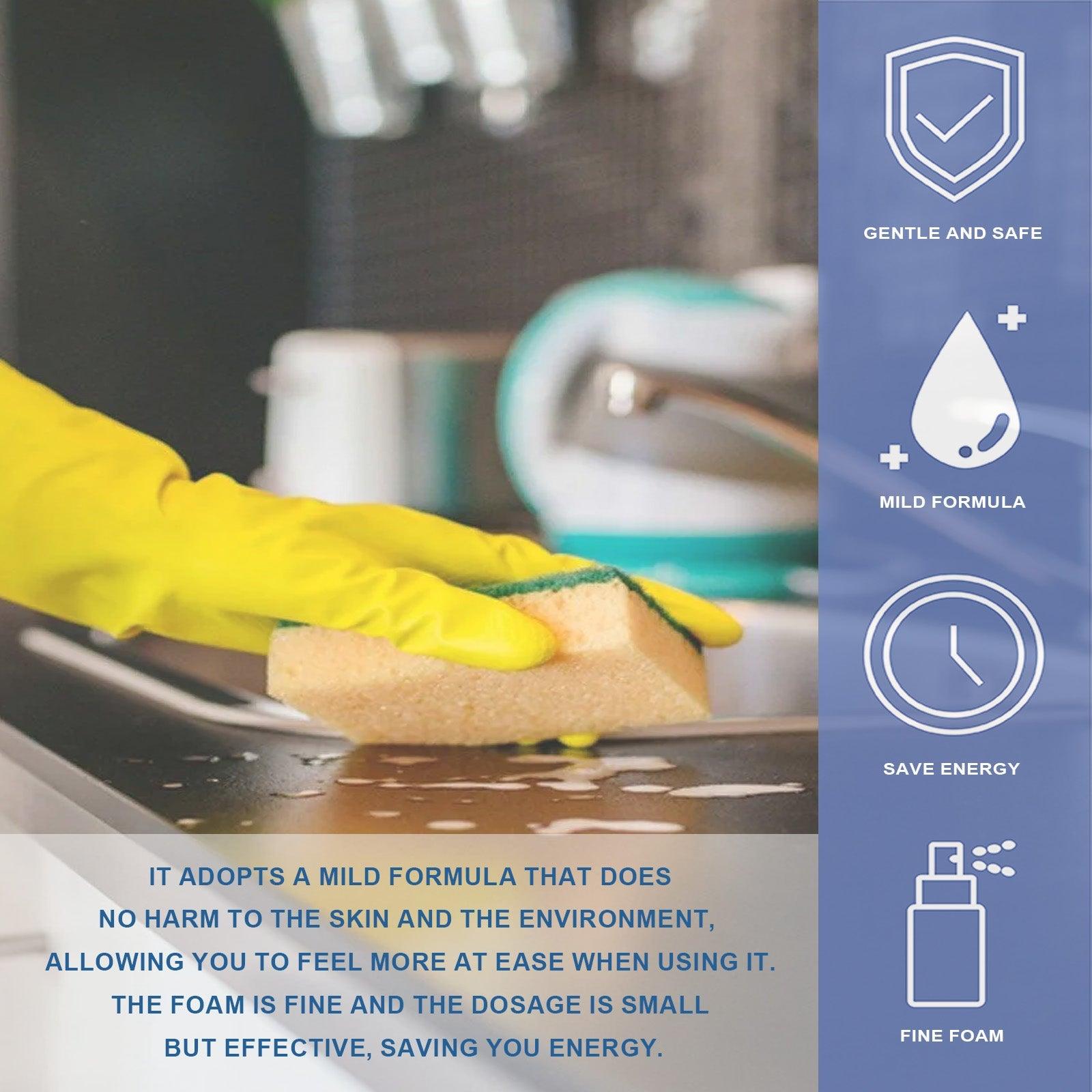 Multi Purpose Cleaning System, Gentle Decontamination Multi-Surface Foam Cleaner For Kitchen Cooktop Cookware