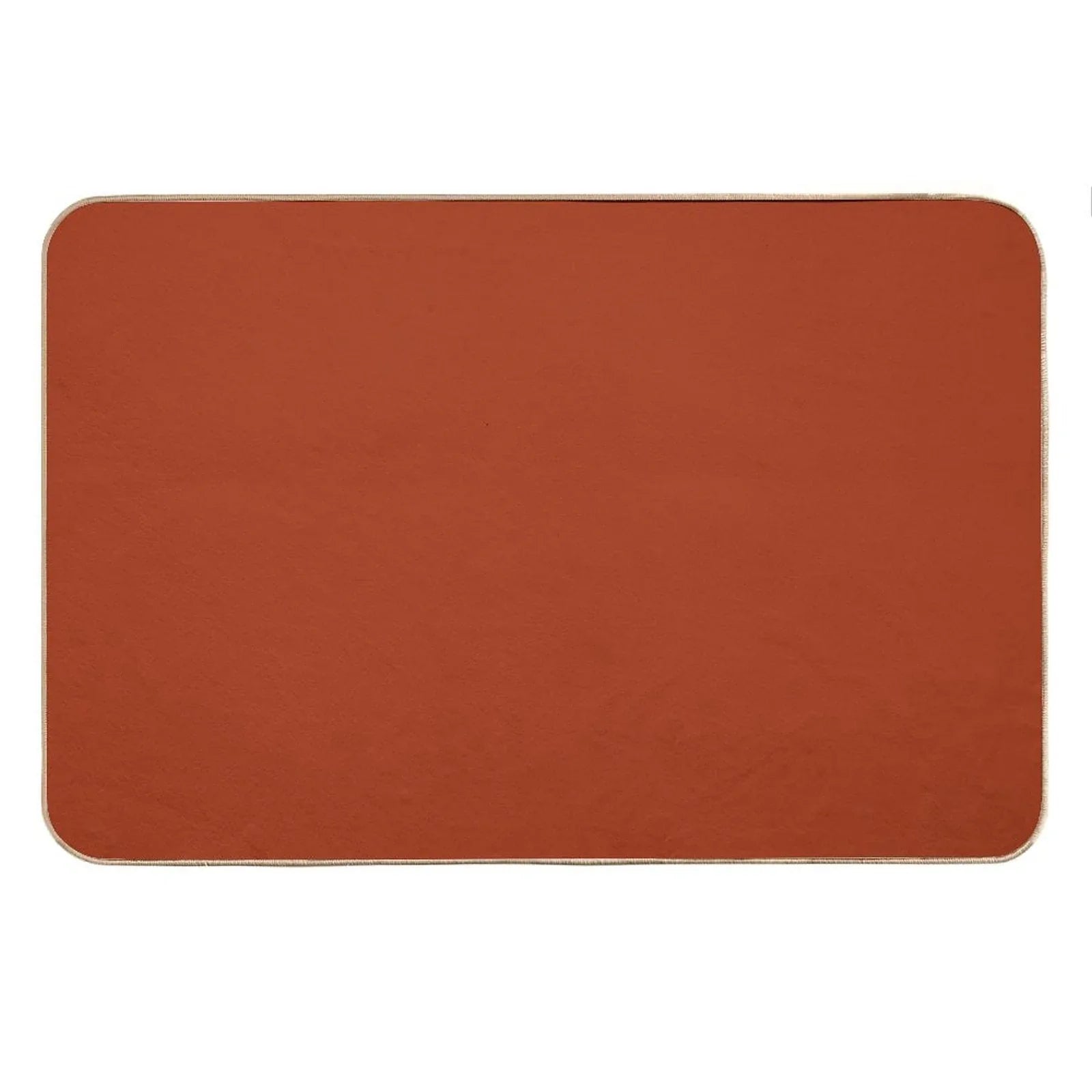 Best Seller - Colors of Autumn Burnt Orange Single Solid Color - Accent Shade  Hue Bath Mat