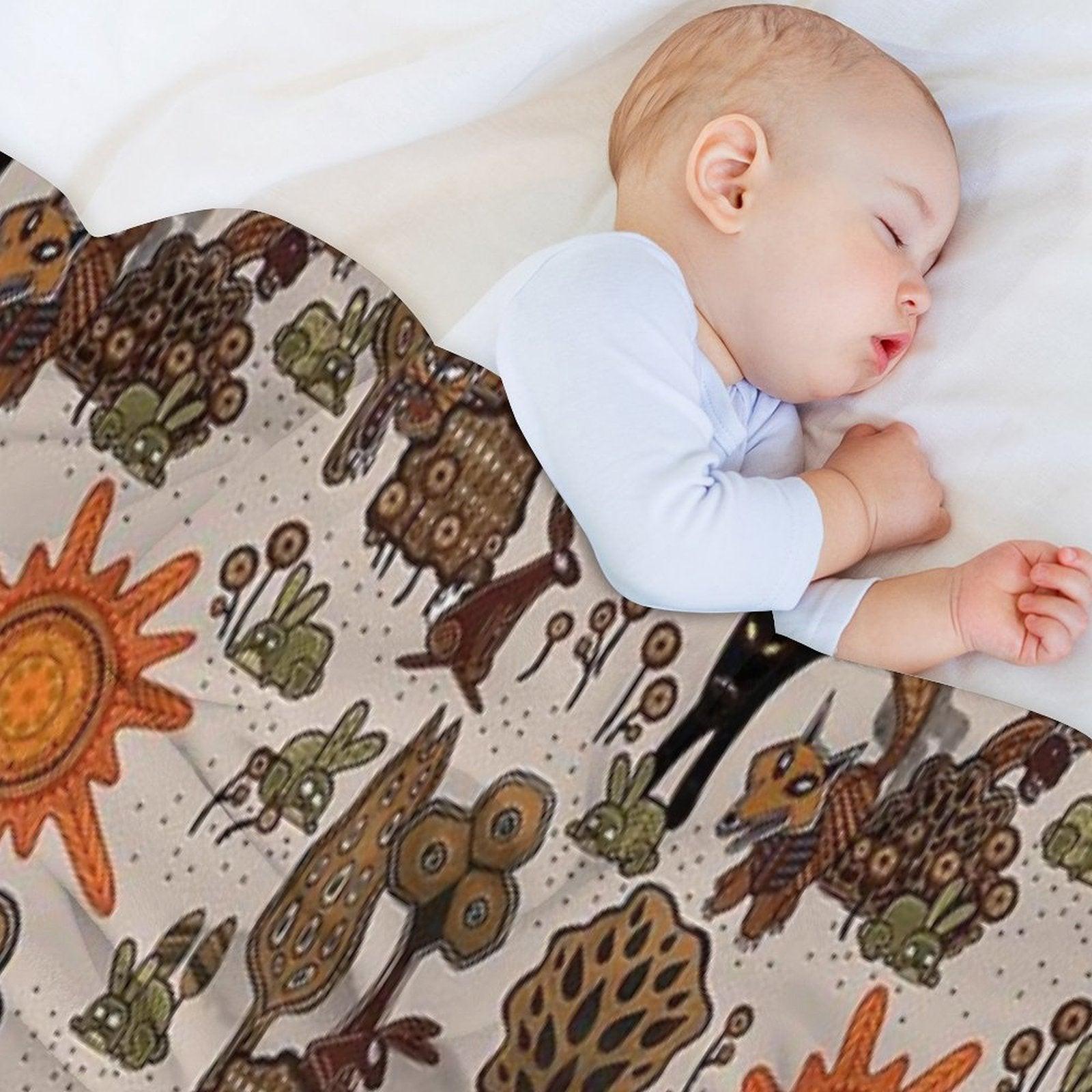 In The Beginning of The World - Watership Down Pattern Throw Blanket