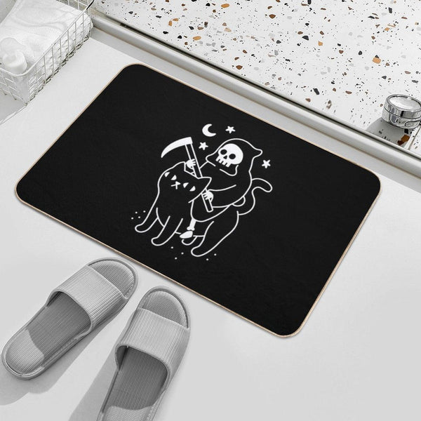 Death Rides A Black Cat Bath Mat