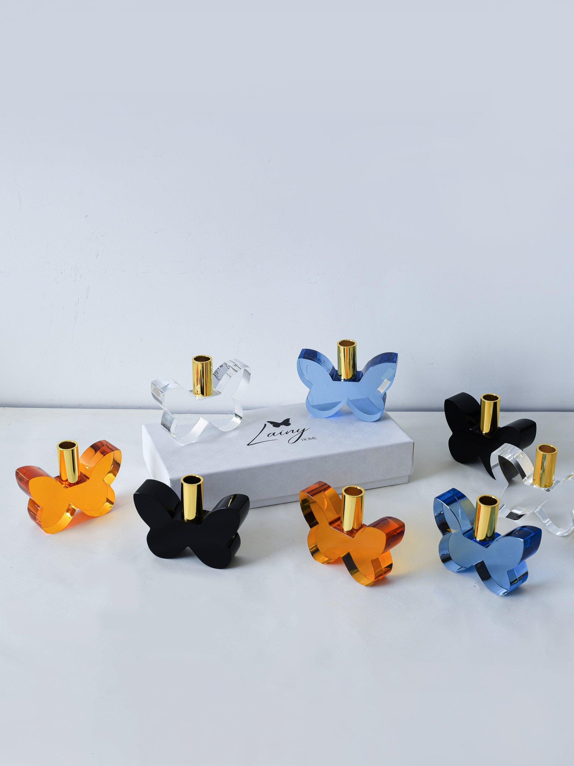 Pair of 3” Butterfly Candleholders